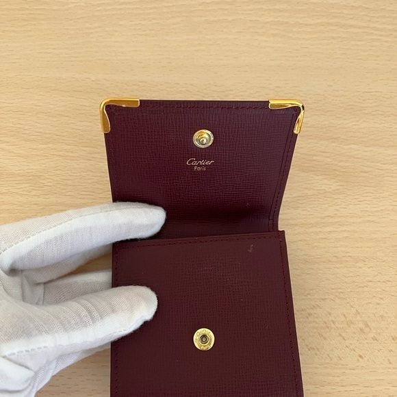 Cartier Bordeaux Coin Case Wallet BNWOT Vintage - Picture 6 of 14